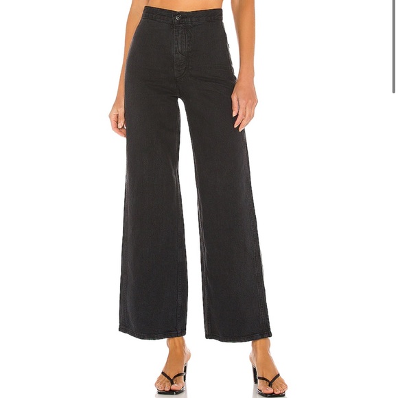 Levi's Ribcage Wide Leg Black Jeans - Picture 1 of 7